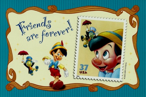 Pinocchio and jiminy cricket - and,