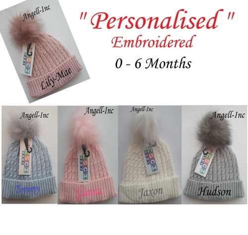 Personalised baby fur pom - baby,