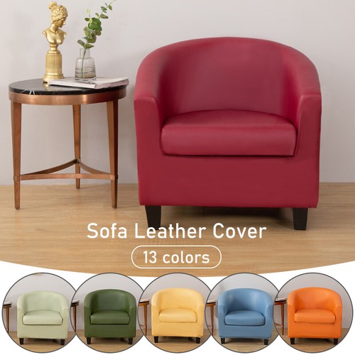 Leather tub chair cover - leather,