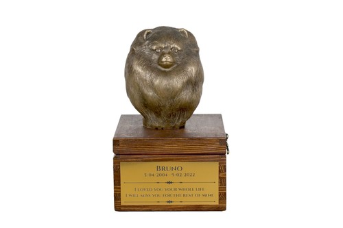 Pomeranian brown urn - urn, art-dog