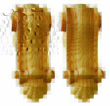 Georgian Bedroom Fireplace Mantel Wood Corbels, Carved Pair, Paint Grade- PG738