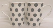 Grey Spots Mugs Set of 2 Fine