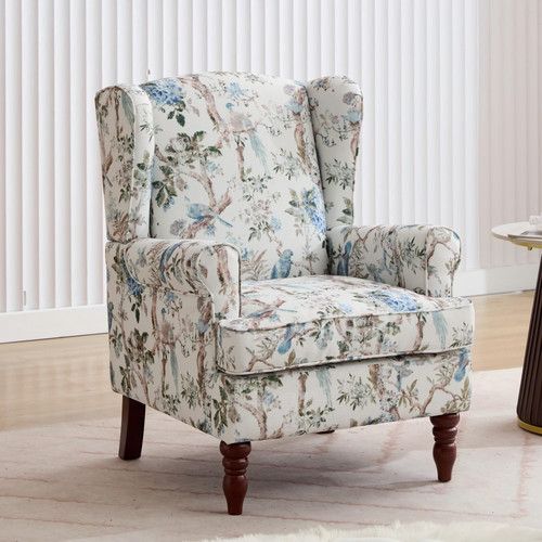 Modern accent chair with wood - with,