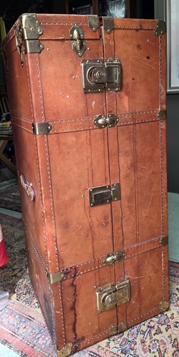 Leather wardrobe trunk mid - wardrobe, trunk.