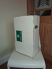 Large Vintage Wooden First Aid
