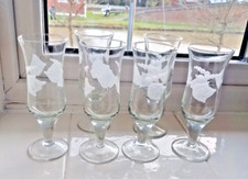 6 x Retro stemmed flute/Juice