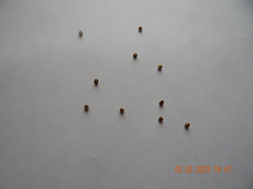 Brass socket set - brass, screws.