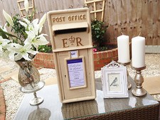 HIRE - ER royal mail ivory wedding post box, British Cast Iron in Wiltshire