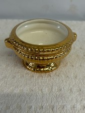 VINTAGE,  CROWN DEVON GOLD COLOURED SUGAR BOWL,  1950'S