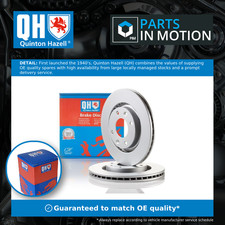 2x Brake Discs Pair Vented