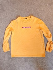 J.Lindeberg Men's Orange Sweater Jumper Size XL Pullover Made In Portugal Cotton