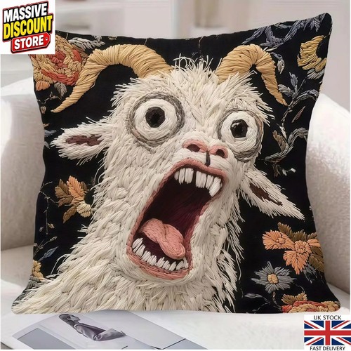 Goat throw pillow decorative - pillow,