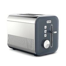 Breville stainless Steel 2-Slice Toaster in grey varied size bread capacity new 