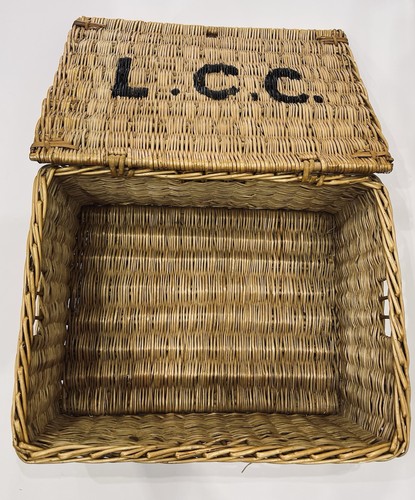 Vintage wicker storage basket - storage,