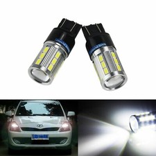 2x 7440 7443 580 Bulb 6W LED Sidelight Indicator Reverse DRL Light Lamps White