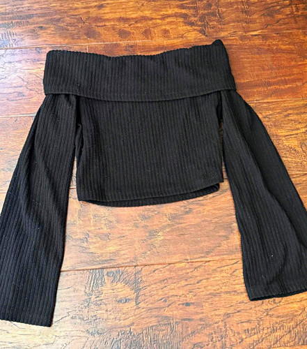 Shein black ribbed - shein, off