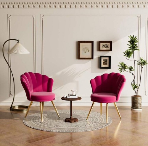 Velvet shell vanity chair - vanity,