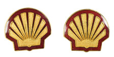 Vintage Pair Shell Oil Petrol