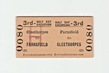 Railway Ticket British Rail, Cleethorpes to Farnsfield