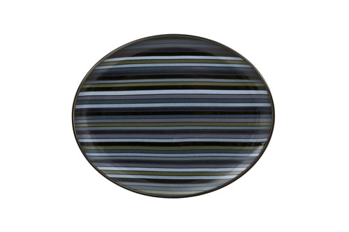 Denby jet oval platter - -,