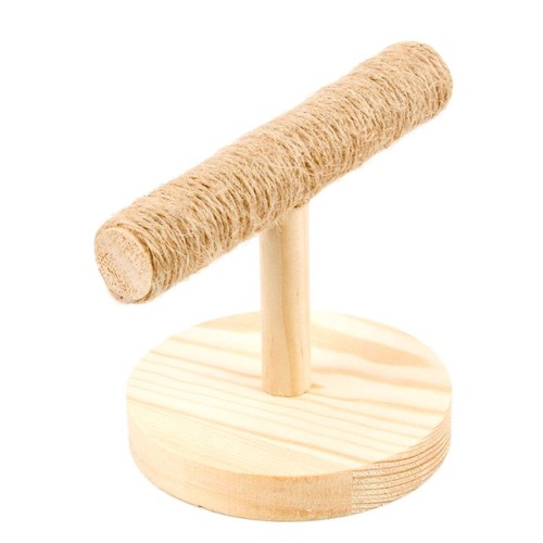 Wooden bird stand natural - wooden,
