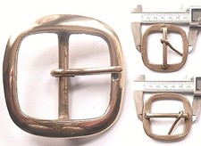 Solid Cast Brass Full Round Belt Buckle  1 3/4" - 45mm