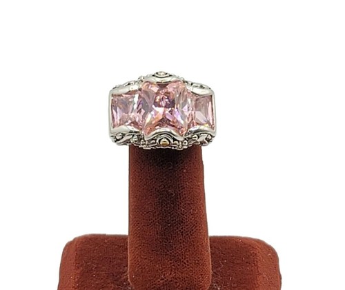 Vtg ring big pink - sz, 9