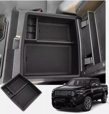 For 2024 Toyota Tacoma Car Center Armrest Storage Tray Organizer Box Cover Parts