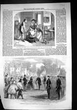 Old Print 1860 Silver Bugle Rifle Volunteer Rifles Siers Adelphi Theatre 19th