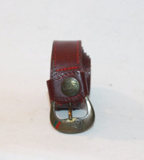 Leather Belt 38" Burgundy Leather Belt Italy Paralympics
