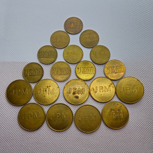Brass jpm token coins 10p - jpm, 9x
