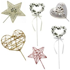 Star Heart Wand - Style Choice - Wedding Bridesmaid Princess Flower Girl