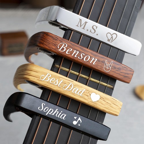 Personalised metal guitar capo - guitar,