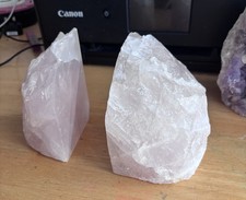Rose Quartz Bookends Pink