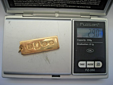 VINTAGE FULLY HALLMARKED 9ct SOLID GOLD INGOT PENDANT 29 GRAMS