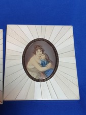 Antique Miniature Portrait of