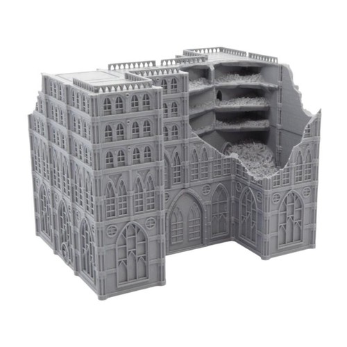 Ruined city building - ruined,