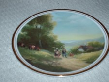 edwardian plate charms of country life series  start of another day   21 cm wide