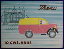FORD MOTOR THAMES 10cwt VAN TRUCK LORRY DATA SPECIFICATION BROCHURE 1956