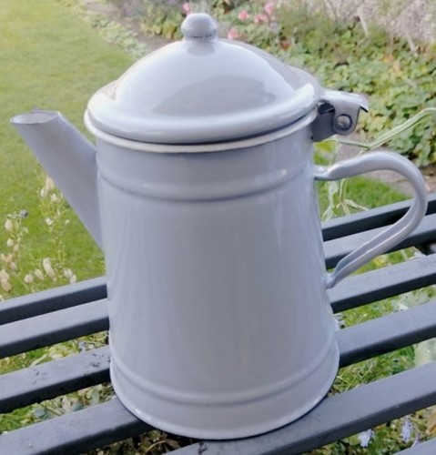 Grey rustic enamel - grey, coffee