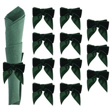 12 Pcs Napkin Rings Bow Velvet