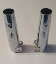 TRIUMPH T140 CHROME FORK SHROUDS HEADLAMP BRACKETS PAIR 97-4480/1  MADE IN UK