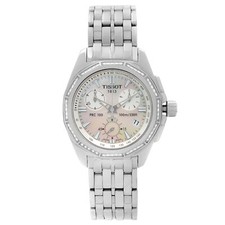 Tissot PRC 100 Diamond Bezel Streel MOP Dial Quart Ladies Watch T22.1.486.21