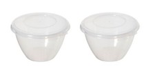 2 Plastic Pudding Bowls & Lid