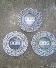 3x BBS RS centre cap with waffle  Rings- genuine 09.24.038/09.23.113 BMW VW 14"