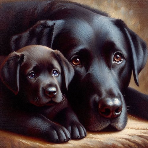 Black labrador cross - (109),