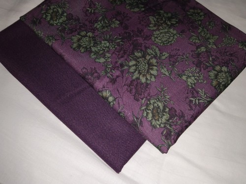 Purple floral alpine fabric - purple,
