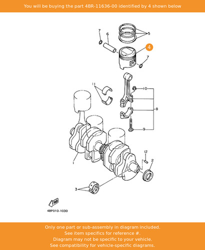 Yamaha piston - piston, (0.50mm