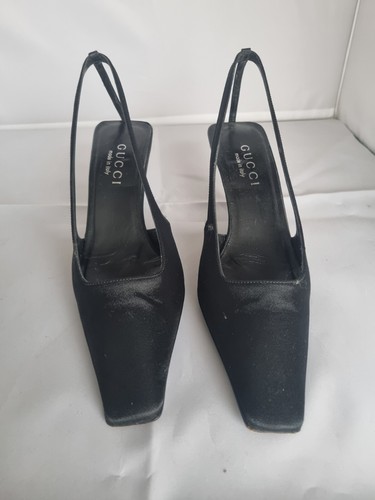 Gucci vintage satin slingback - vintage,