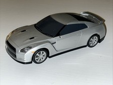Scalextric Race Car 1:32 Nissan GT-R Powerslide Drift Silver Working New Braids